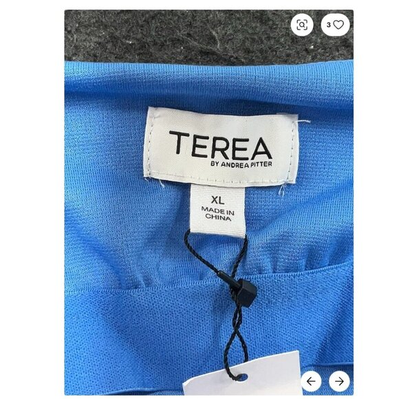 NWT TEREA Women’s Cleo Stretch Maxi Dress – Blue – Size XL - Picture 6 of 7